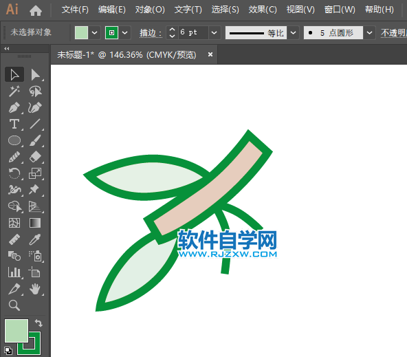 ai怎么画橄榄水果图案