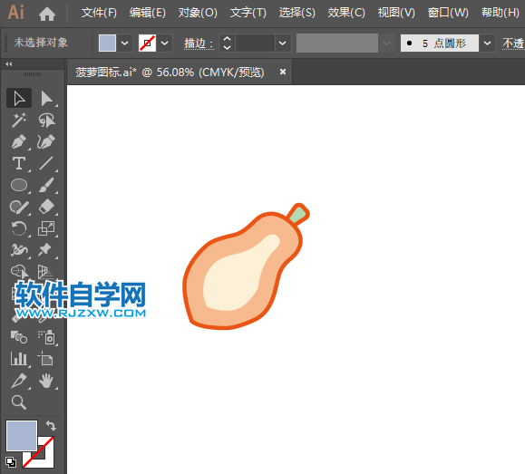 ai怎么画番木瓜图标