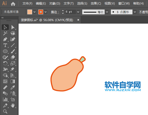 ai怎么画番木瓜图标