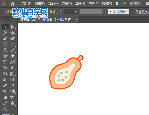 ai怎么画番木瓜图标