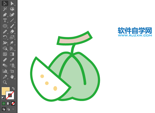 ai怎么画番石榴水果图标