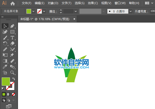ai怎么画芦荟图标