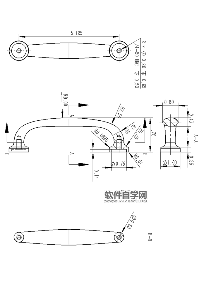 门把手用SolidWorks画的方法