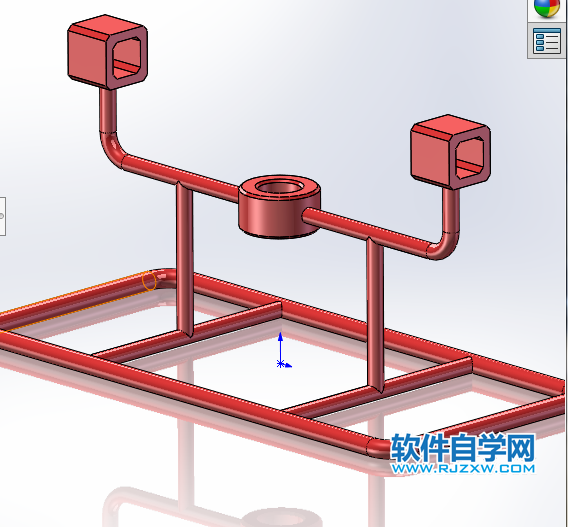 圆弧槽口凸轮机构用SolidWorks制作