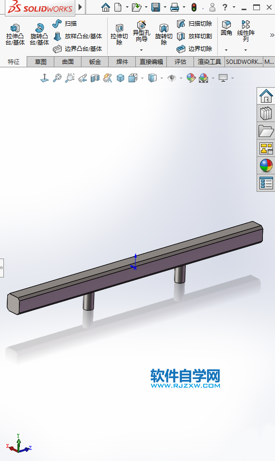 圆弧槽口凸轮机构用SolidWorks制作