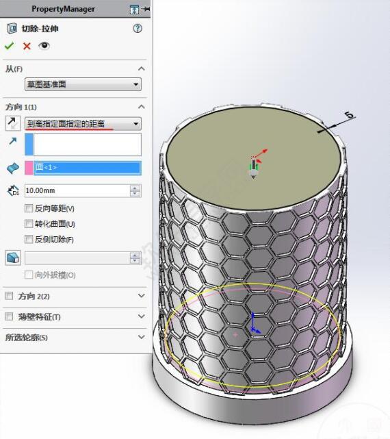 六边形包裹的笔筒怎么用SolidWorks画