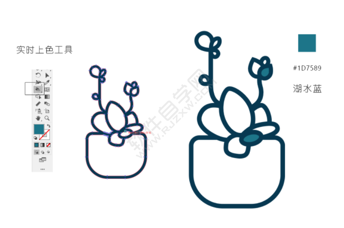 ai怎么画多肉植物插画
