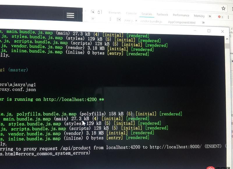 angular.js - angular 配置代理proxy.conf.json后报错，页面返回500internal server error？