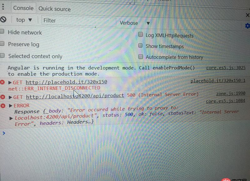 angular.js - angular 配置代理proxy.conf.json后报错，页面返回500internal server error？