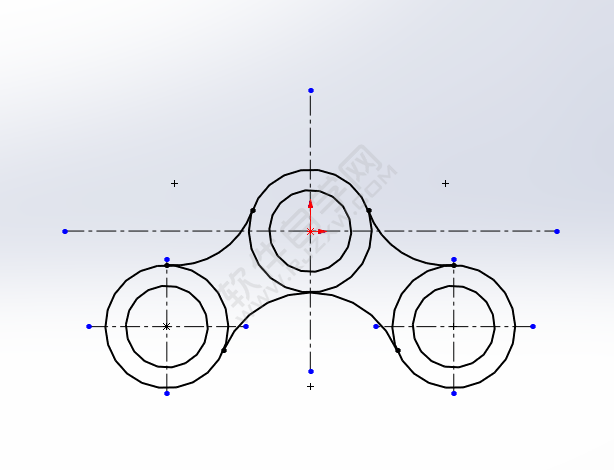 利用solidworks周边圆画图练习