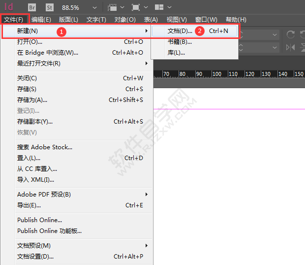 indesign新建页面的方法