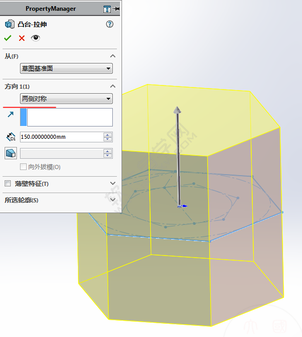 SolidWorks六边面立方体的画法