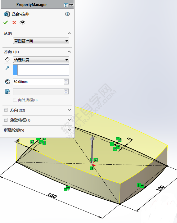 SolidWorks怎么画按钮的盒子