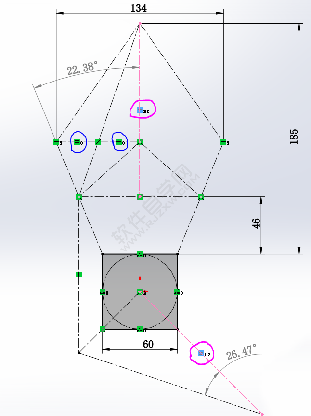 SolidWorks做一个简单的拉伸、切除练习