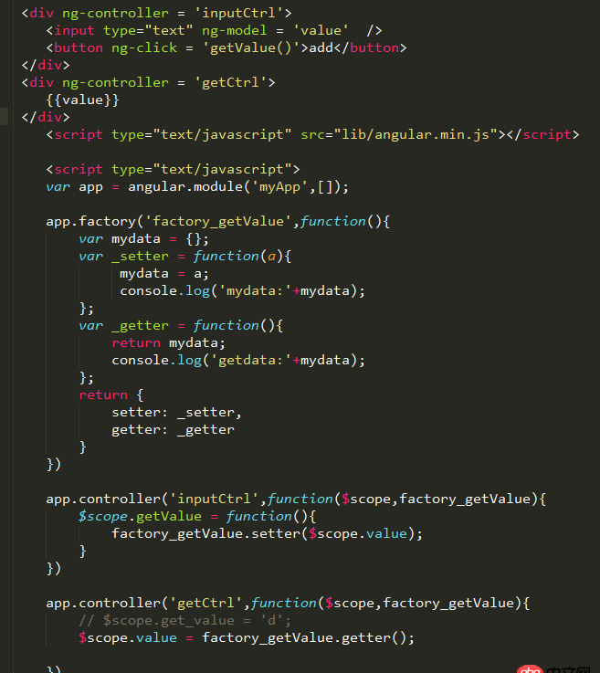 angular.js - angularjs在两个controller之间传值，使用factory，为何不成功？