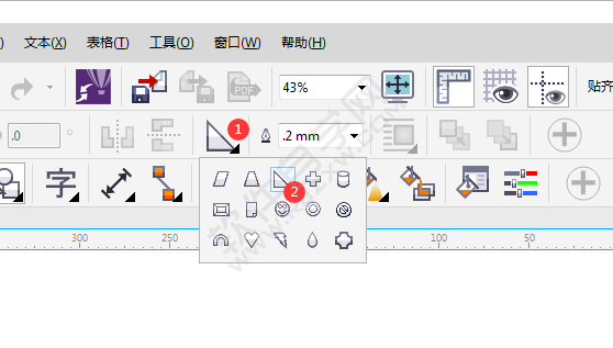 cdr怎么画直角三角形