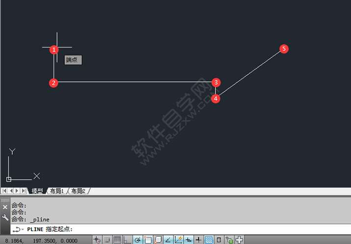 在CAD中怎么画箭头