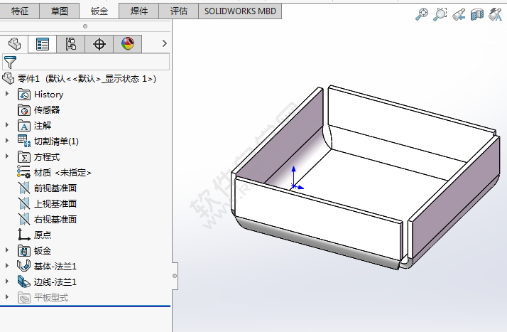 solidworks怎么把钣金的角合起来