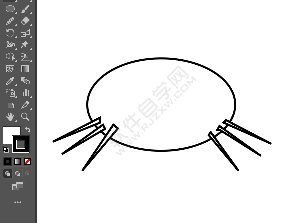ai绘制小猫的倒影效果出来