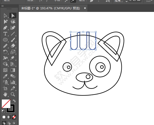 ai绘制小猫头像