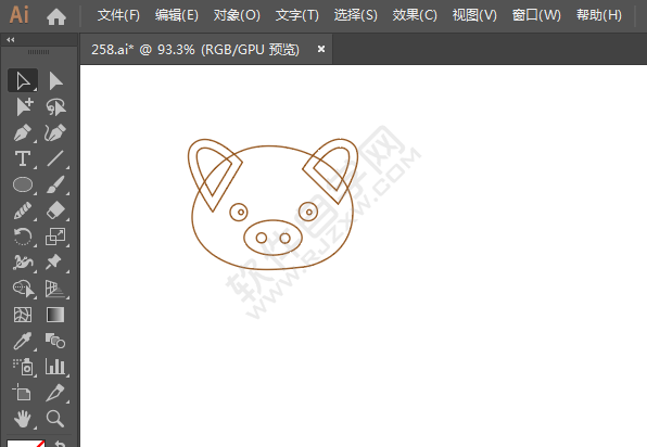 ai绘制小猪的头像