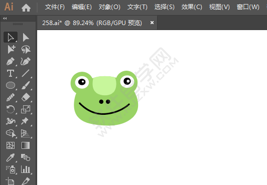 ai绘制青蛙头像