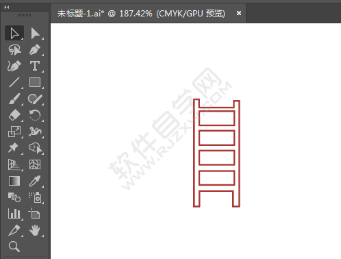 ai画禁止架梯的标识