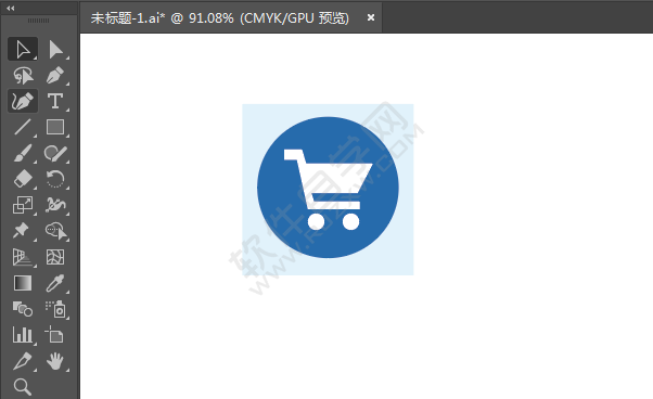 ai绘制超市标识的方法