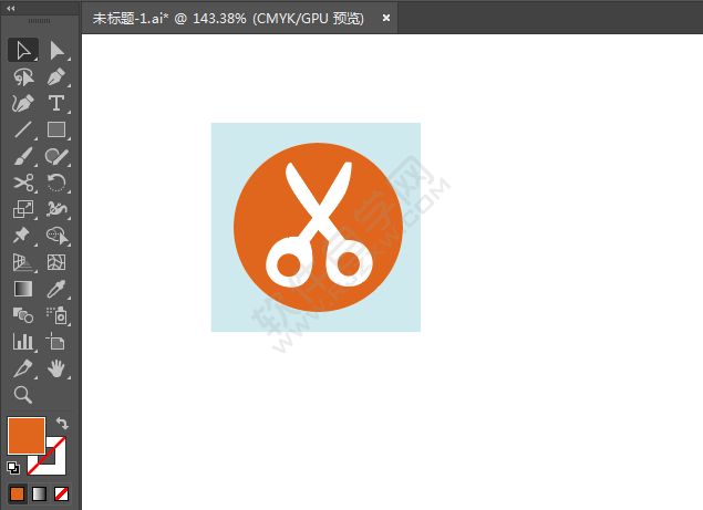 ai绘制剪发造型图标的方法
