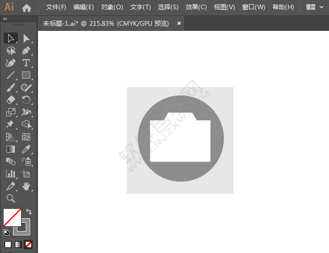 摄影店标识图标绘制