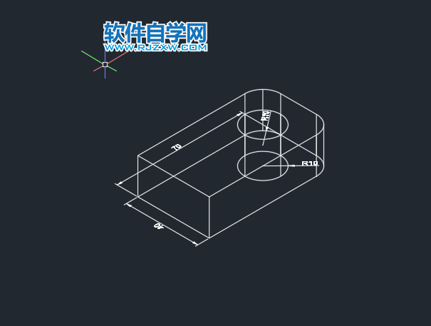 CAD倒角差集实体练习
