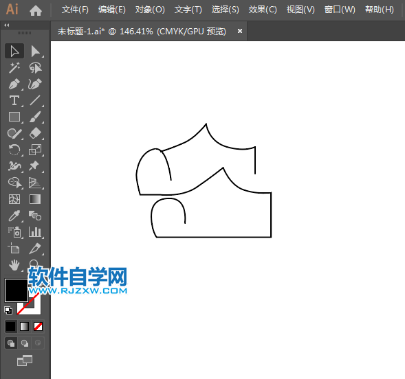 童鞋简笔画用ai绘画的方法