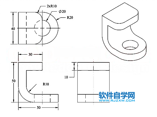 solidworks圆角零件的绘制方法