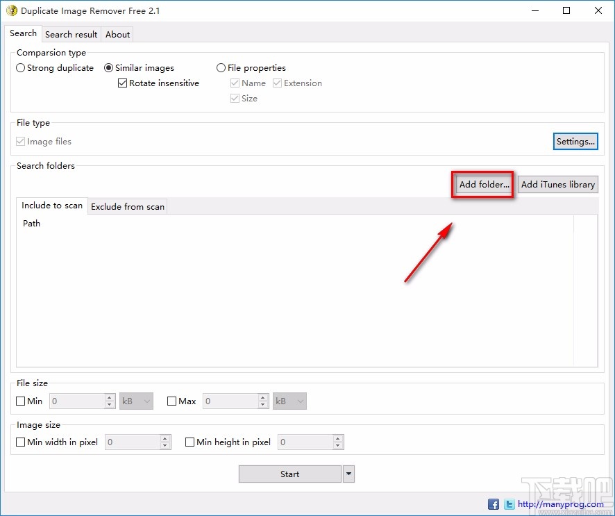 Duplicate Image Remover Free清理重复图片的方法