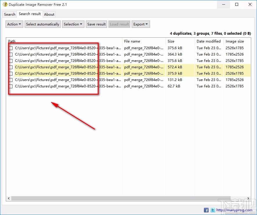 Duplicate Image Remover Free清理重复图片的方法