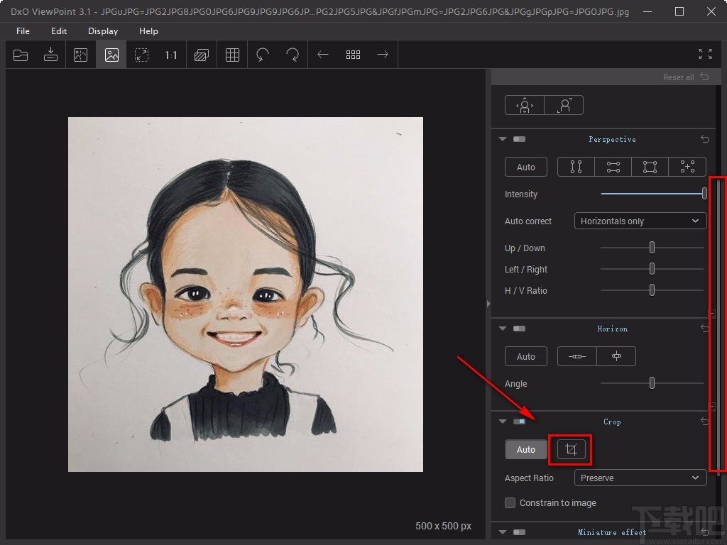 DxO Viewpoint裁剪图片的方法