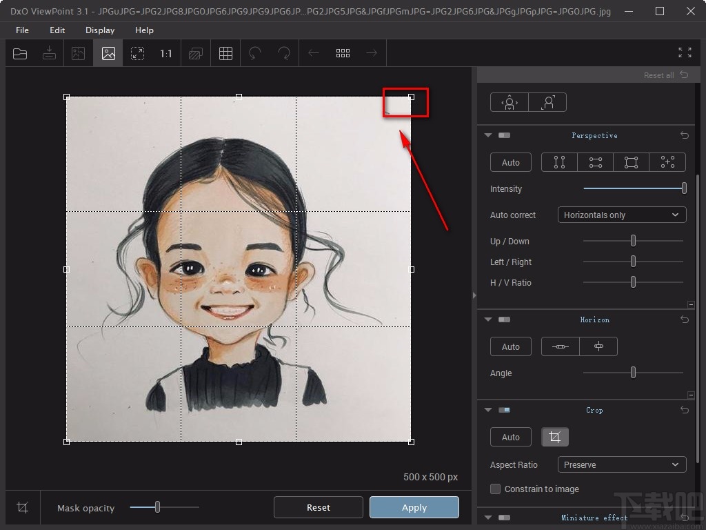 DxO Viewpoint裁剪图片的方法