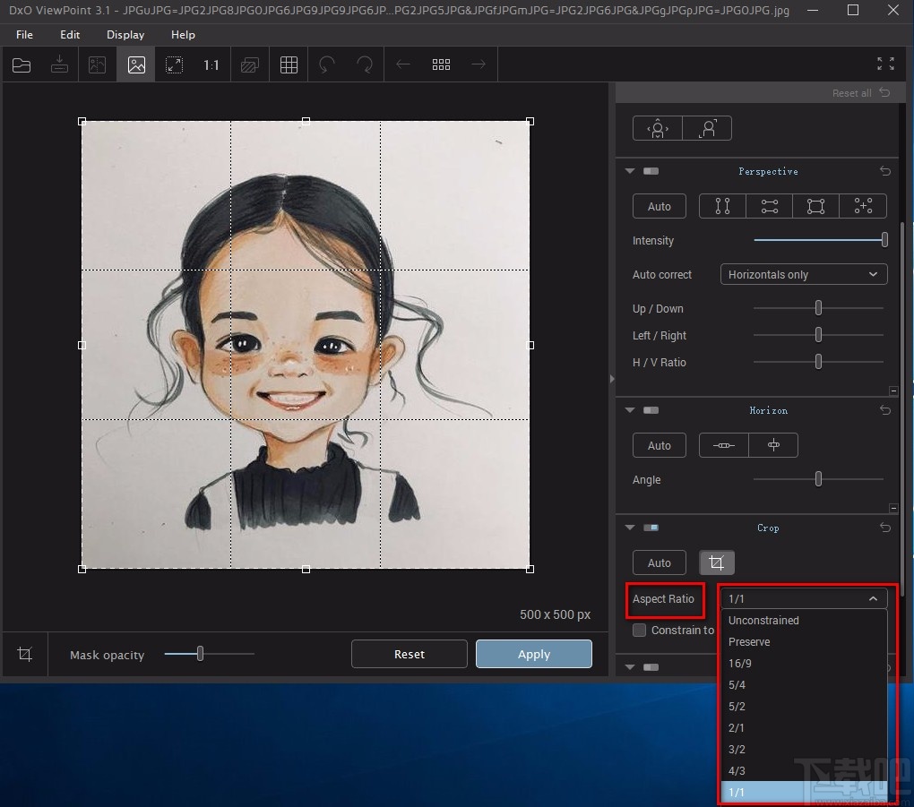 DxO Viewpoint裁剪图片的方法
