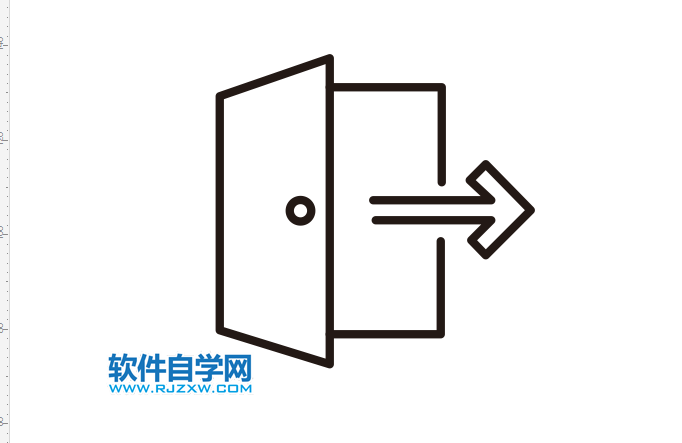 CorelDRAW2020怎么画一个出口图标