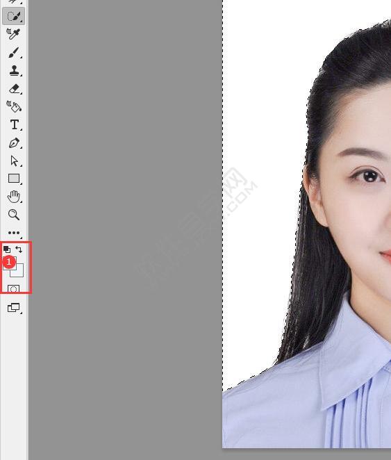 ps怎么给证件照换底色