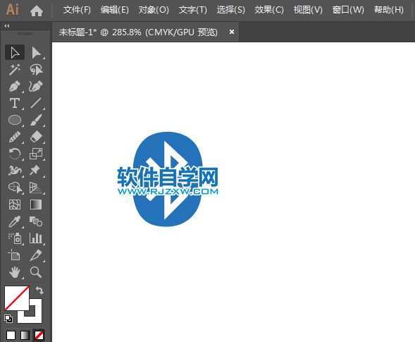 蓝牙设备图标用AI绘制的方法