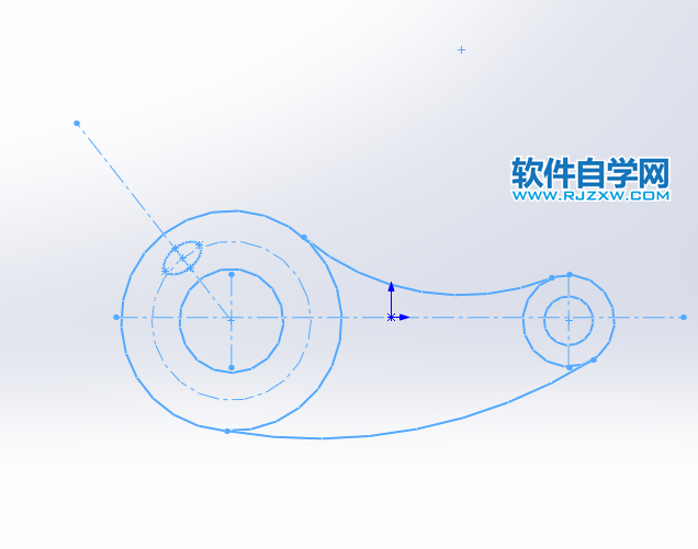 solidworks利用圆画相切草图