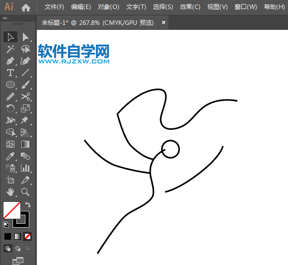 ai怎么绘制艺术体操图标