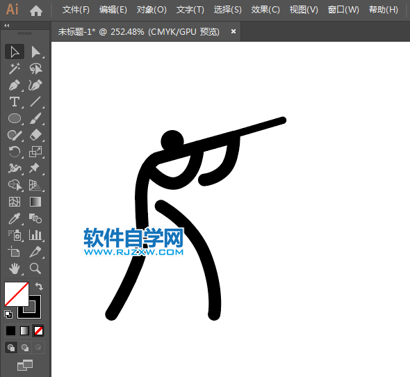 ai怎么绘制射击运动会图标
