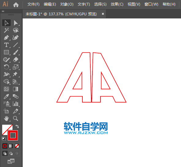 ai设计以A为主题的LOGO