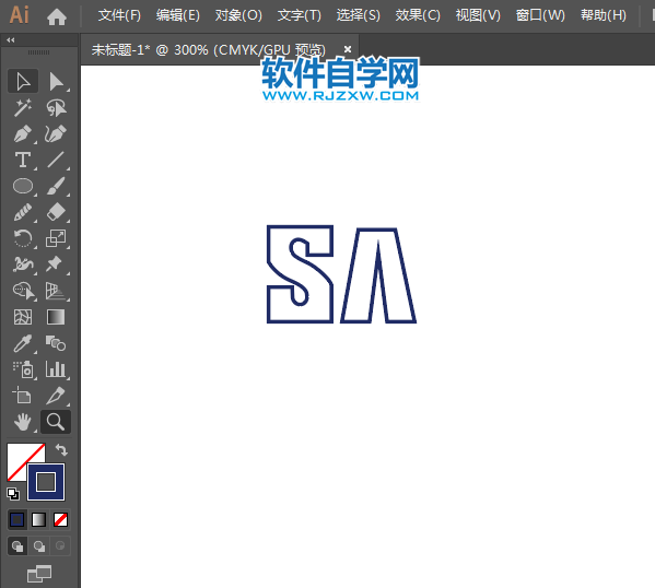ai怎么设计三星标志矢量图