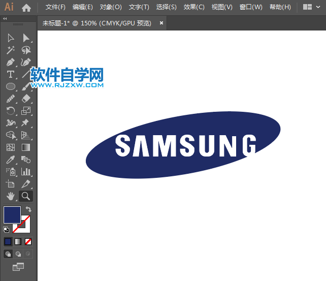 ai怎么设计三星标志矢量图