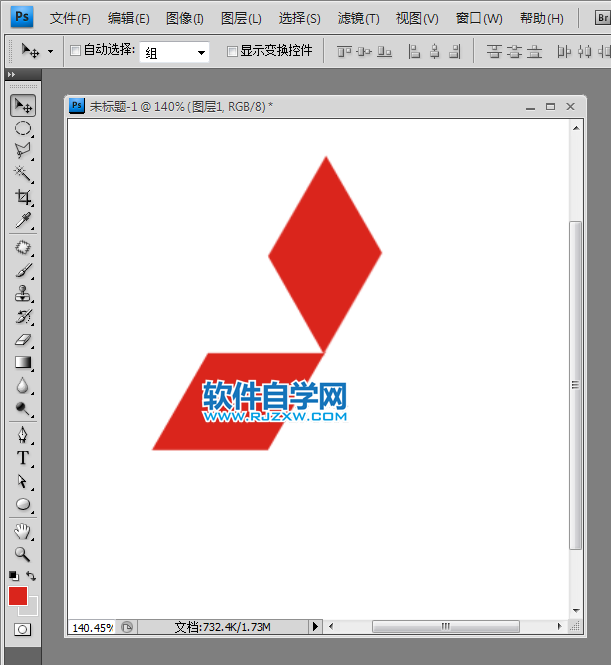 ps怎么设计三菱LOGO