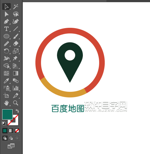 ai怎么画百度地图标志