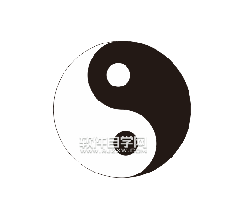 cdr怎么画太极